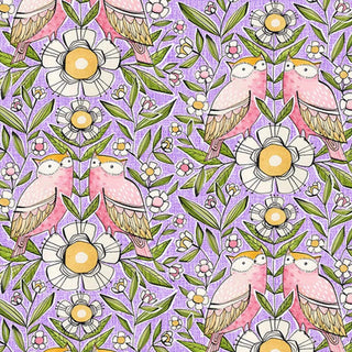  Free Spirit Fabric Well Owl Be - Owl Pals Quilting Fabrics in Purple 