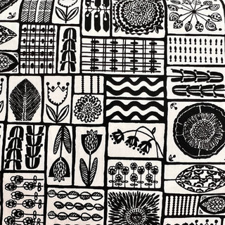 Benartex Fabrics Flower Garden Quilting Fabric in Black & White