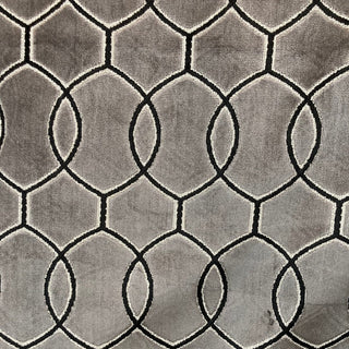 Richloom Platinum Caro Cut Velvet Upholstery Fabric in Graphite