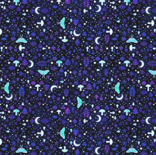 Henry Glass & Co Magic Moon Garden Quilting Fabric  in Black 