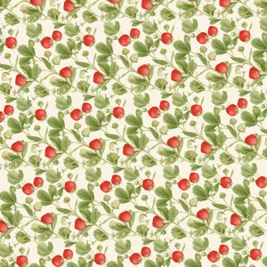 Henry Glass & Co. Strawberry Vine Quilting Fabric  in Cream