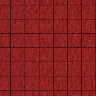Cheryl Haynes Wooly Window Quilting Fabric in Red for Bernatex 