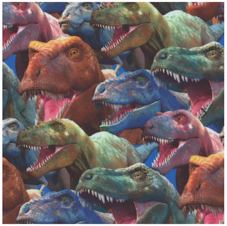 Blank Quilting Tyranno-Chorus T-Rex Quilting Fabric in Multi