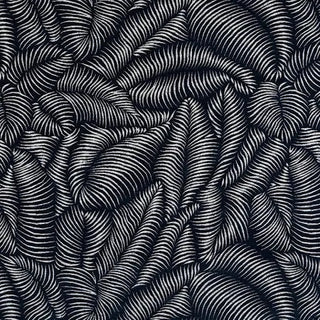 Robert Allen Fabrics Tropic Ferns Bk Chenille Fabric in Lapis