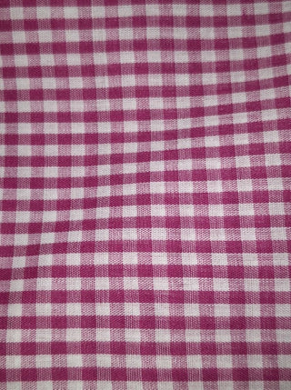 Timeless Treasures Small Check Quilting Fabric in Magenta