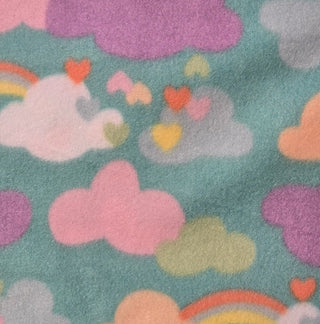 Cloudy Brushed Fleece Fabric in Mint
