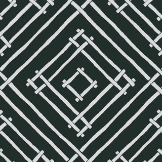 Madcap Cottage Island House Bamboo Trellis Woven Fabric in Nightfall