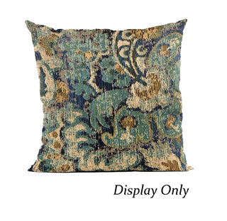 Beacon Hill Inca Damask Upholstery Fabric in Aqua