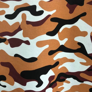 Camoflage Multi-Purpose Cotton Fabric in Jet Orange