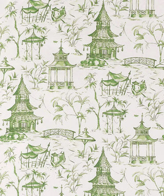 Beth Lacefield Pagoda Chinoiserie Fabric in Jade