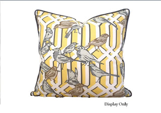 Robert Allen Aviary Trellis Fabric in Citrine