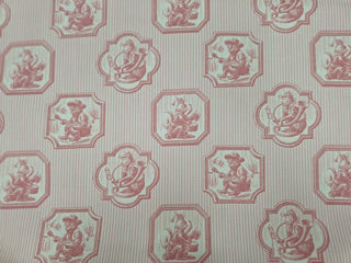 Vintage P/Kaufmann Musical Animals Fabric in Cherry