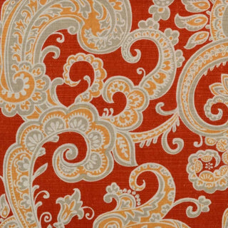 Duralee Paisley Fabric in Flame