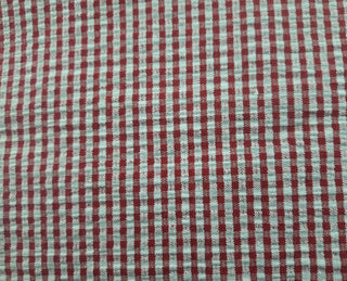 Gingham Yarn Dyed Fabric in Red and White