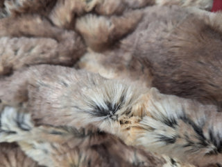 Rabbit Faux Fur Fabric in Brown
