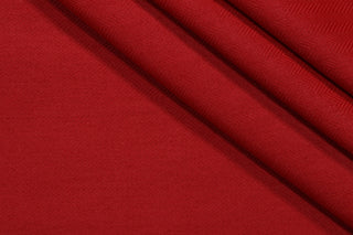Herringbone Polypropylene Woven Indoor/Outdoor Fabric in Red