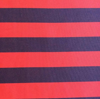 Sunbrella Nautical Stripes Woven Outdoor Fabric in Navy/Red