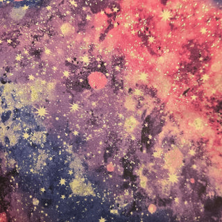 Starry Galaxy Quilting Fabric in Blue/Purple