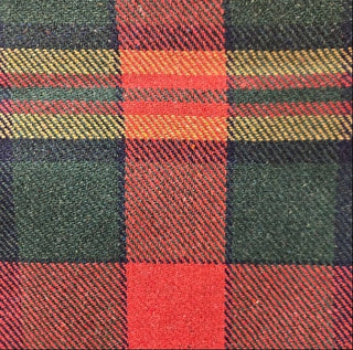 Stag Leaf Tartan Plaid Wool in Red