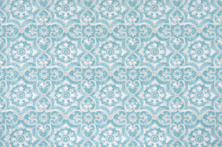 Serene Escape Outdoor Fabric in Turquoise