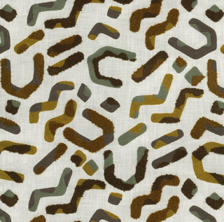 P/Kaufmann Contract Rugged Crewel/Embroidered Fabric in Java