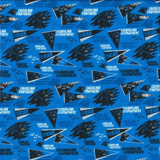 Carolina Panthers Quilting Fabric in Retro 