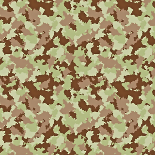 Spring Creative Gearhead Camo Quilting Fabric  in Green