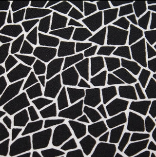 Stof Fabrics Crackled Glass Quilting Fabric in Black/White