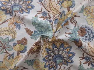 Waverly Indienne Jacobean Fabric in Spa