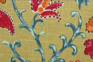 Isabelle de Borchgrave Suzani Fabric in Exotic Berry