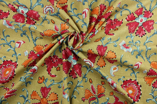 Isabelle de Borchgrave Suzani Fabric in Exotic Berry
