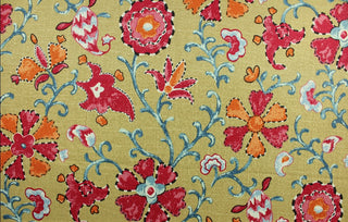 Isabelle de Borchgrave Suzani Fabric in Exotic Berry