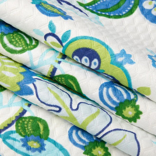 Richloom  Solarium Telfair-Diamond Tick Outdoor Fabric in Seaglass