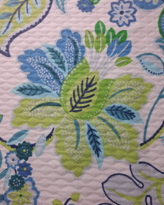 Richloom  Solarium Telfair-Diamond Tick Outdoor Fabric in Seaglass