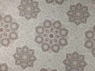 Serafina Floral Medallion Fabric in Sky