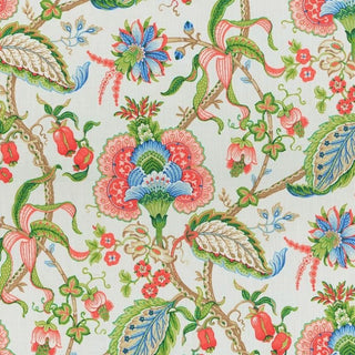 Covington Fabric Leicester Jacobean Floral Fabric in 100 Multi