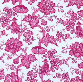 Bailey and Griffin Paradise Chinoiserie Toile in Fuchsia