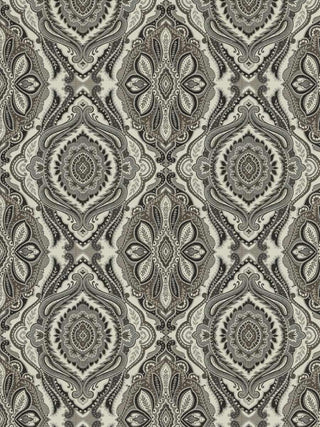Medallion Jacquard Upholstery Fabric  in Charcoal