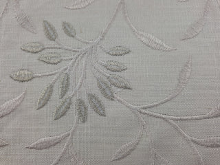 Elmley 0371604 Embroidered Fabric in Pearl