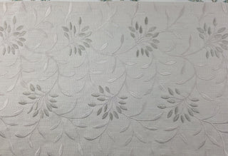 Elmley 0371604 Embroidered Fabric in Pearl
