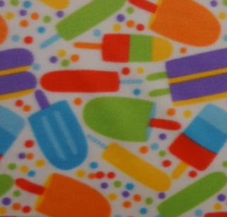 Popsicle Fleece Polar Fleece Fabric in White