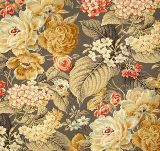 Waverly Floral Flourish Clay Fabric in Clay