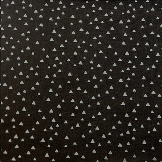 West Trade Gray Triangles Quilting Fabric on Black