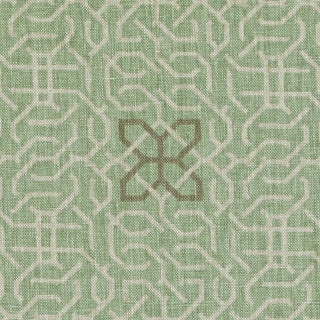Bailey & Griffin Manchu Fret Chinoiserie Fabric in Pistachio