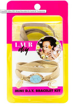 Load image into Gallery viewer, Mini DIY Wrap Bracelet Kit Gold &amp; Turquoise
