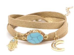 Mini DIY Wrap Bracelet Kit Gold & Turquoise