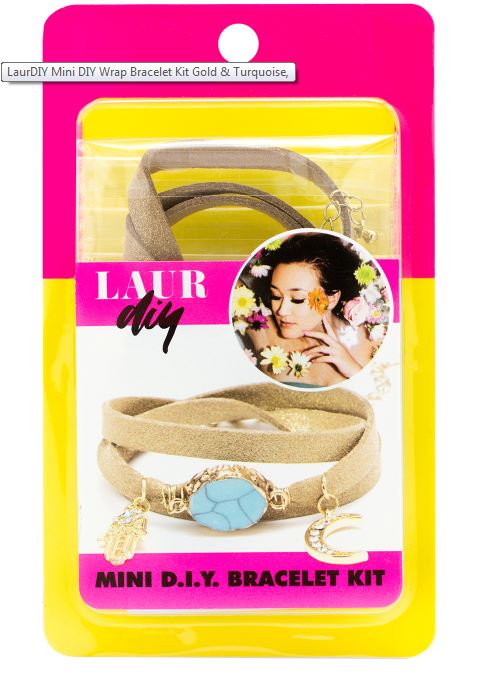Mini DIY Wrap Bracelet Kit Gold & Turquoise