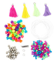 Load image into Gallery viewer, Mini DIY Tassel Bracelet Kit Neon
