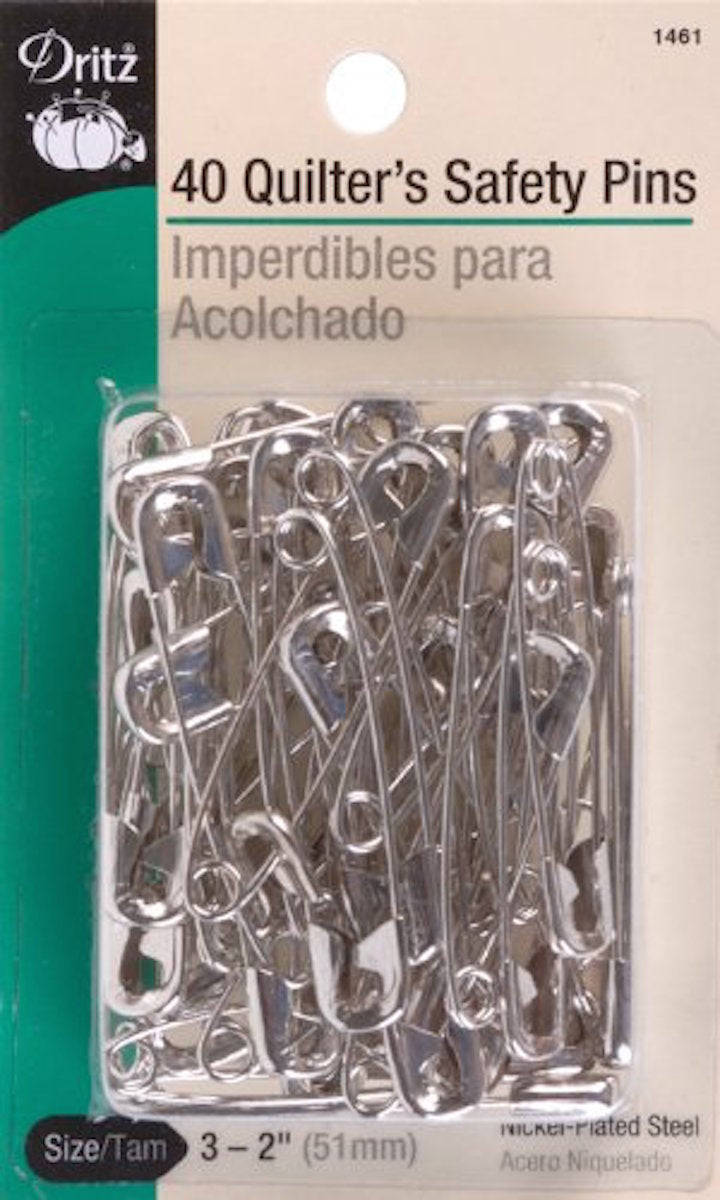Dritz Quilter's Coiless Curved Safety Pins, 30 Count