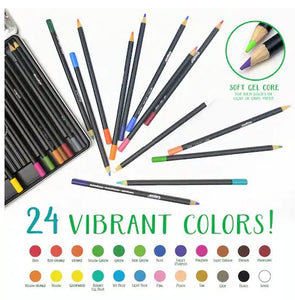 Crayola Signature Blend & Shade Colored Pencil Set with Decorative Tin - 24 Count